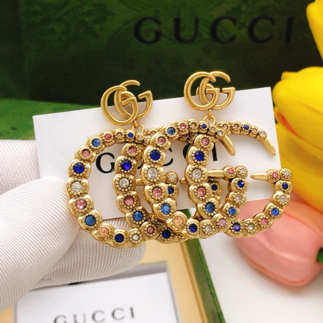 Gucci Interlocking G Multicolor Crystal Accent Earrings - album image 6