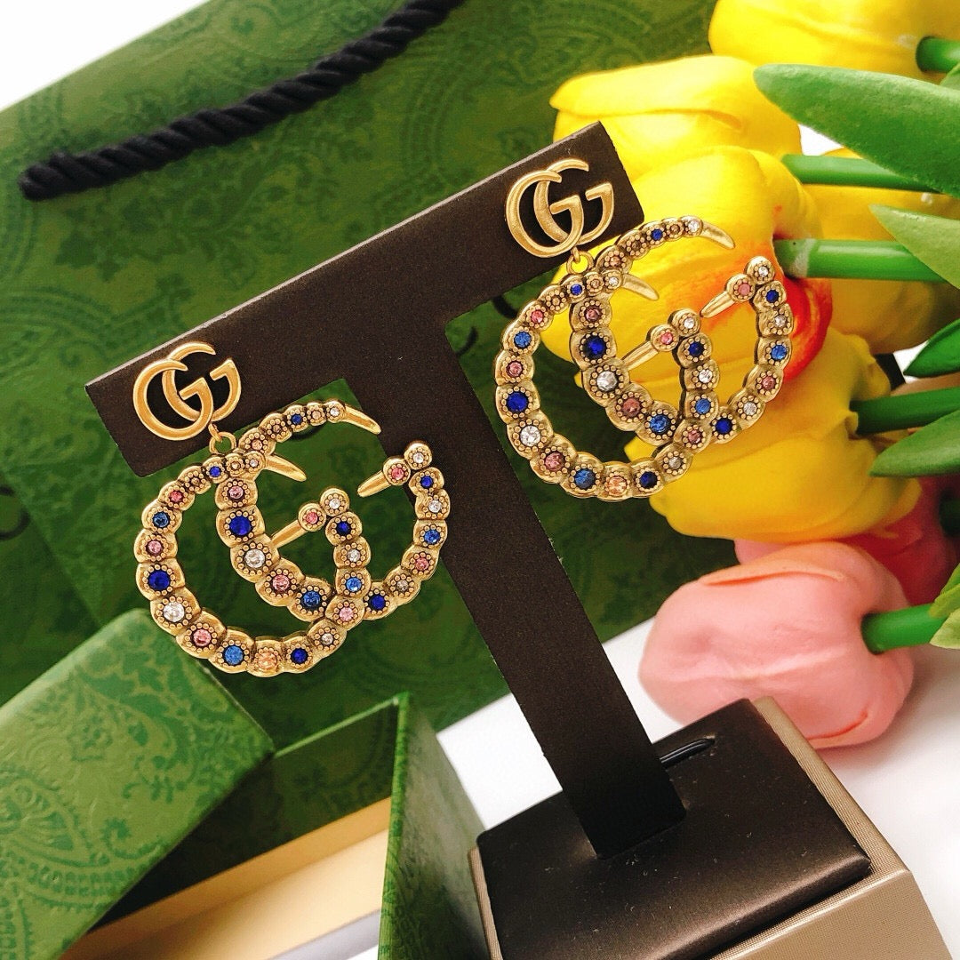 Gucci Interlocking G Multicolor Crystal Accent Earrings - album image 4
