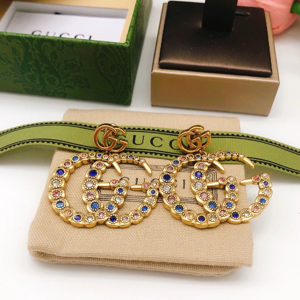 Gucci Interlocking G Multicolor Crystal Accent Earrings - album image 2