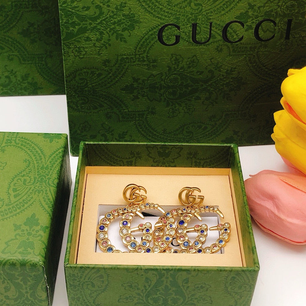 Gucci Interlocking G Multicolor Crystal Accent Earrings - album image 7
