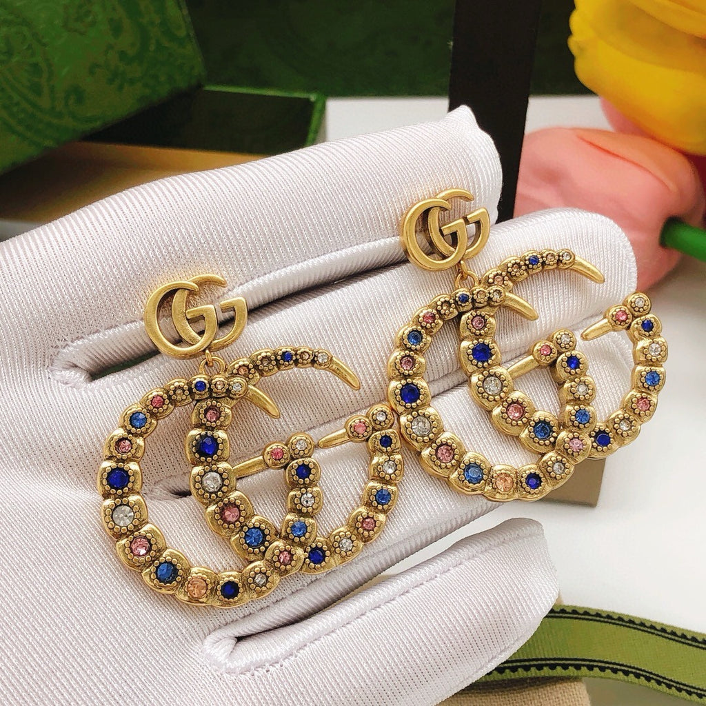 Gucci Interlocking G Multicolor Crystal Accent Earrings - album image 5