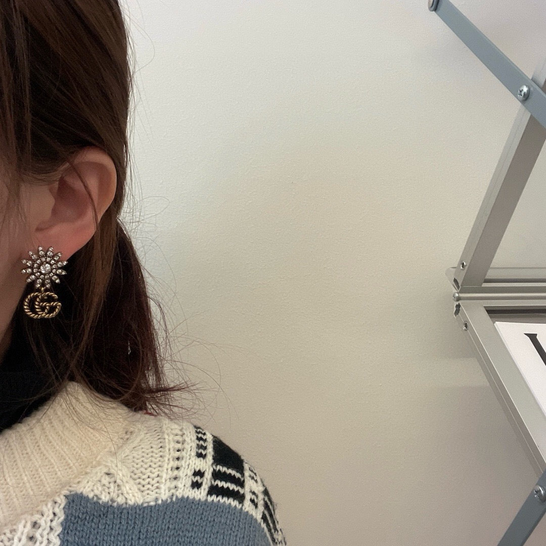 Gucci Interlocking G Bow Butterfly Sunflower Earrings - album image 4