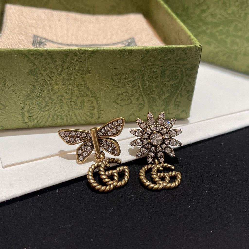 Gucci Interlocking G Bow Butterfly Sunflower Earrings - album image 6
