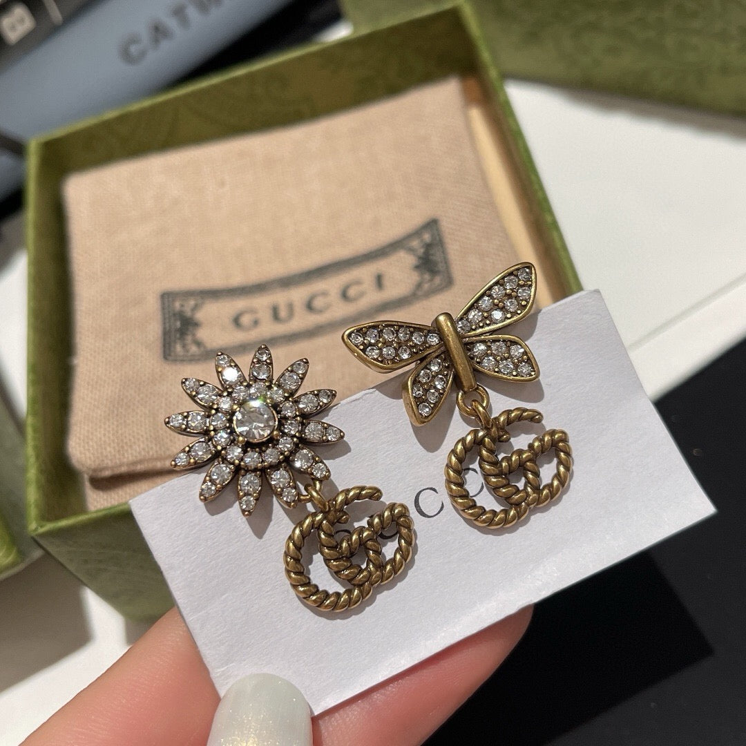 Gucci Interlocking G Bow Butterfly Sunflower Earrings - album image 5