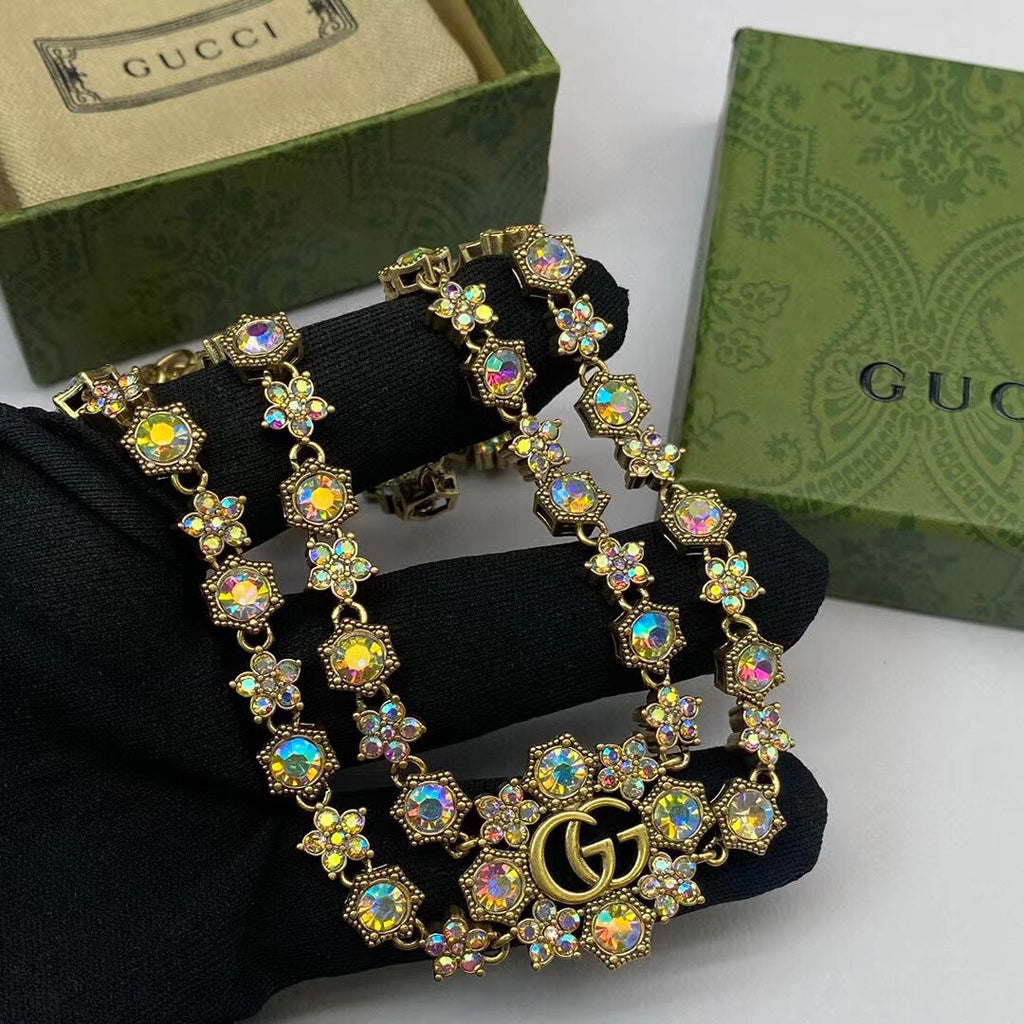 Gucci Interlocking G Multicolor Crystal Accent Necklace - album image 4