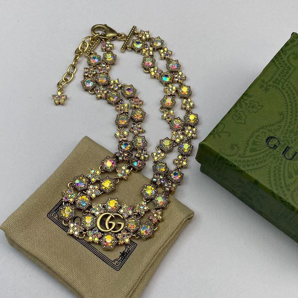 Gucci Interlocking G Multicolor Crystal Accent Necklace - album image 3