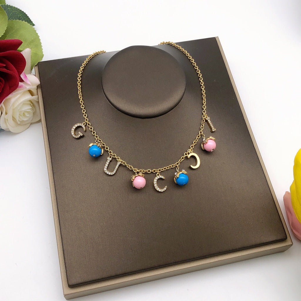 Gucci Pink Blue Flower Necklace - album image 8