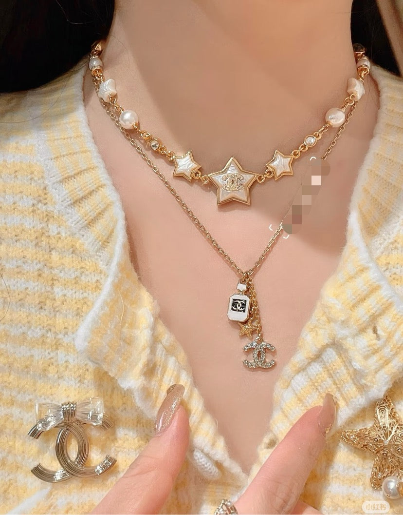 Chanel Interlocking C Perfume Bottle Letter Necklace - album image 4