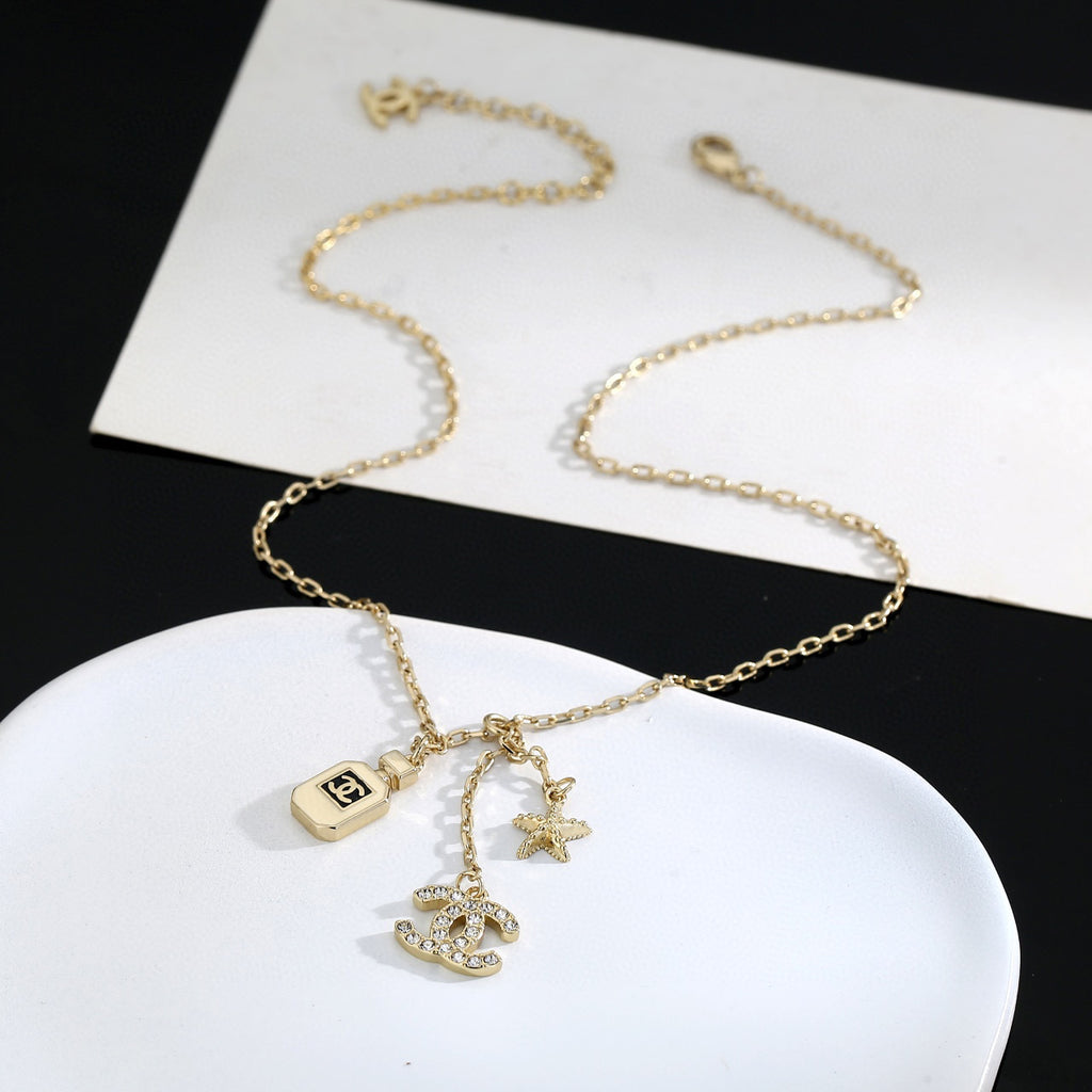 Chanel Interlocking C Perfume Bottle Letter Necklace - album image 7