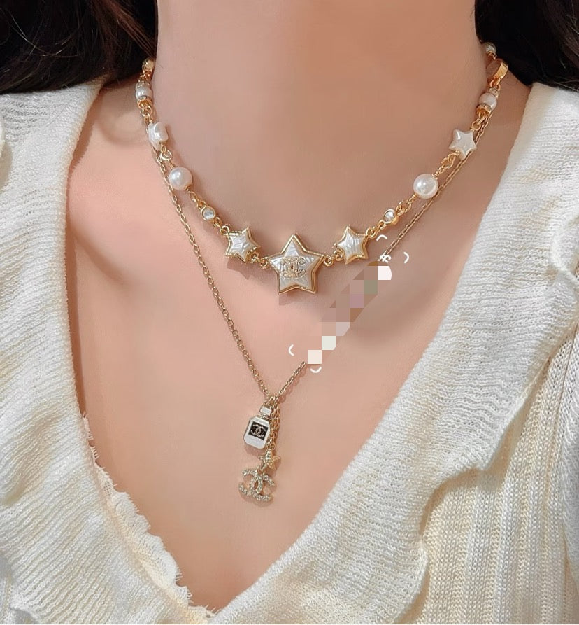 Chanel Interlocking C Perfume Bottle Letter Necklace - album image 6