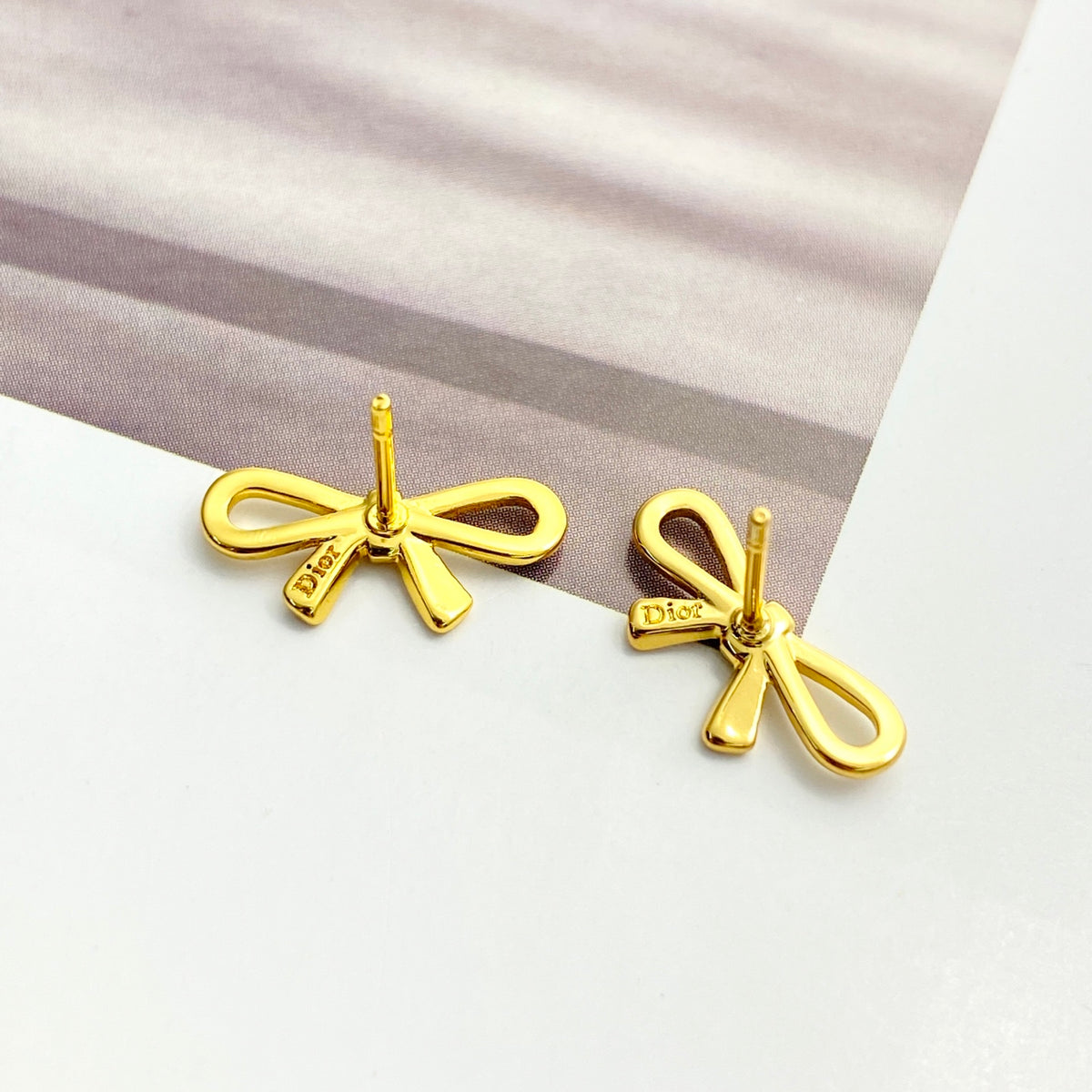 Dior Slim Bow Stud Earrings - product image 2