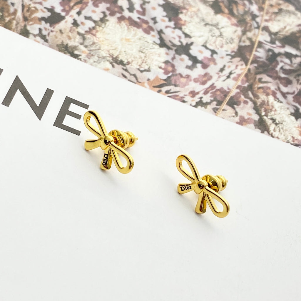 Dior Slim Bow Stud Earrings - product image 8