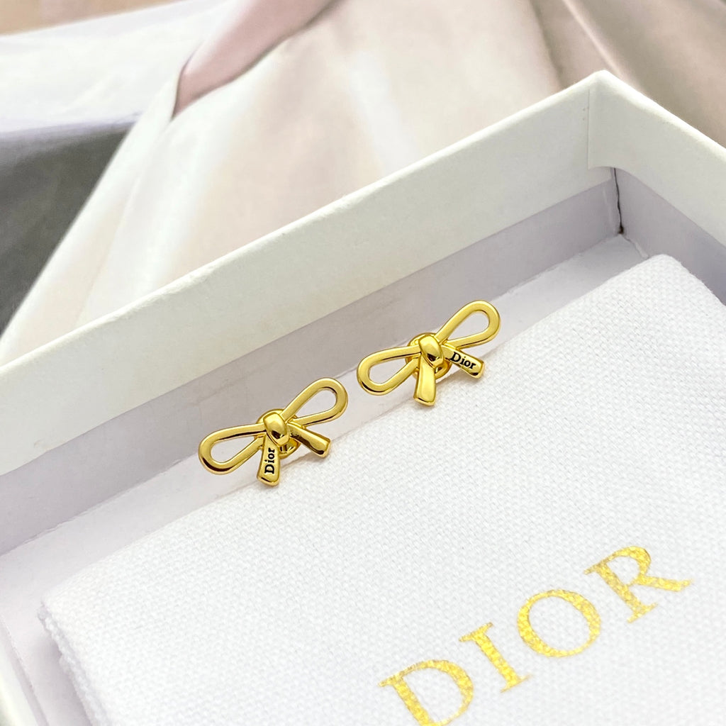 Dior Slim Bow Stud Earrings - product image 7