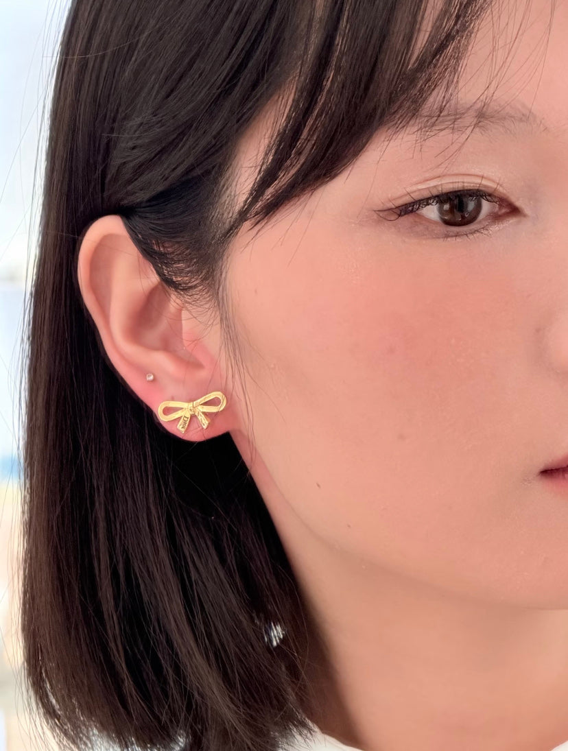 Dior Slim Bow Stud Earrings - product image 9