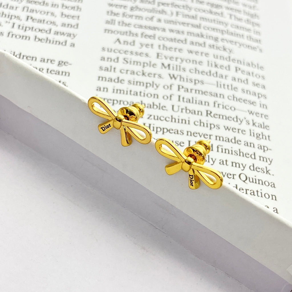 Dior Slim Bow Stud Earrings - product image 5