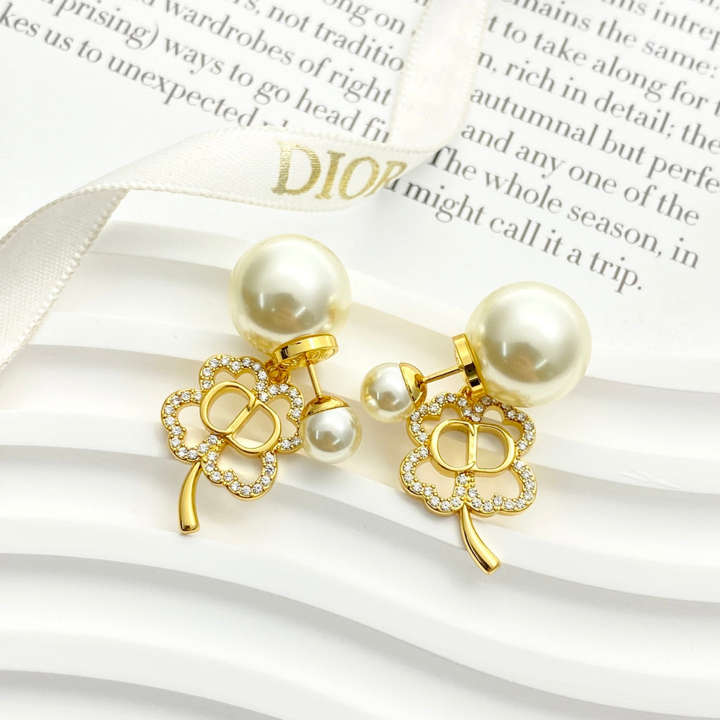 Dior Looped Ribbon Pearl-Look Earrings - product image 3