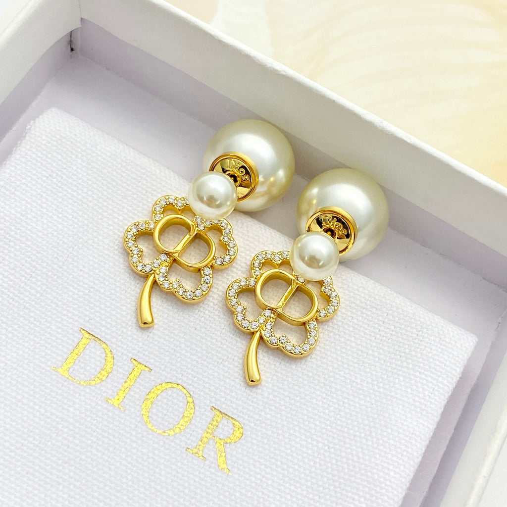 Dior Looped Ribbon Pearl-Look Earrings - product image 5