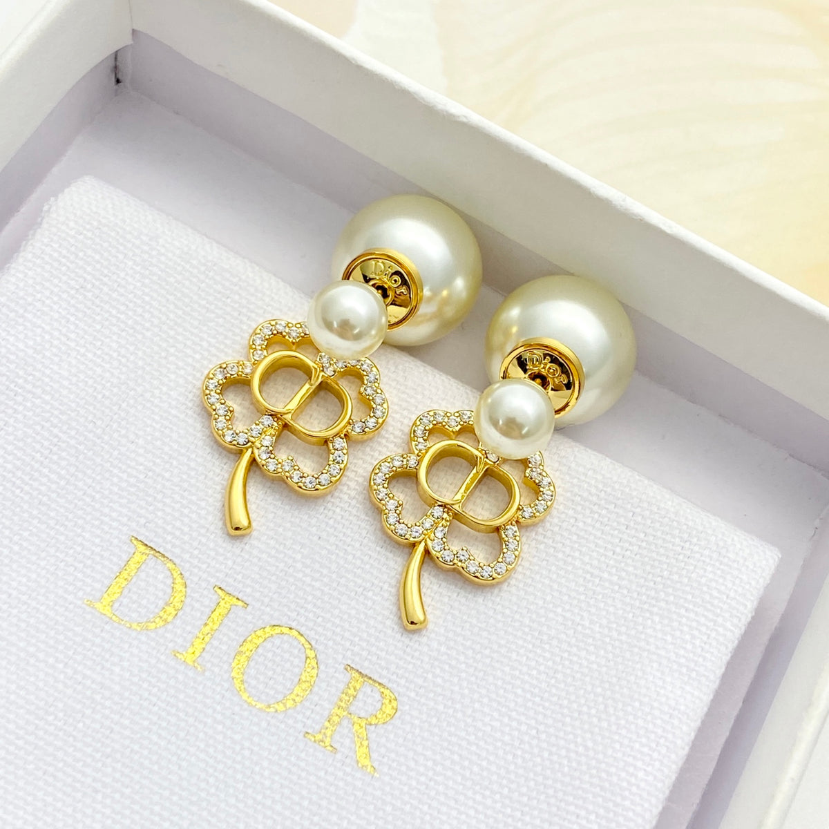 Dior Looped Ribbon Pearl-Look Earrings - product image 5