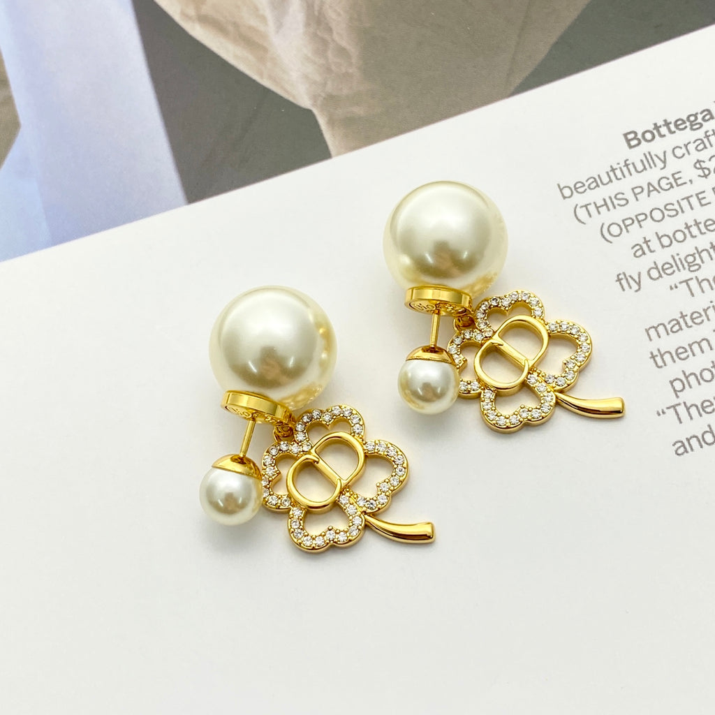 Dior Looped Ribbon Pearl-Look Earrings - product image 2