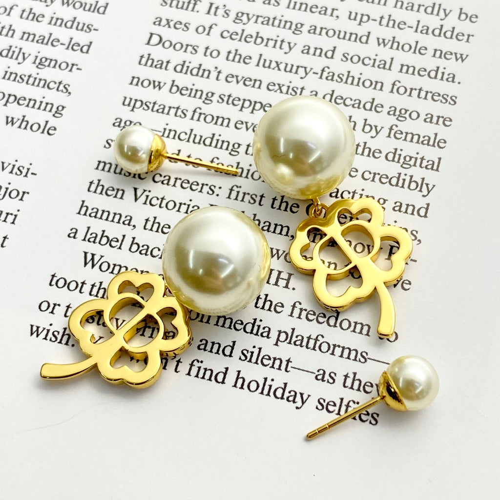 Dior Looped Ribbon Pearl-Look Earrings - product image 4