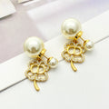Dior Looped Ribbon Pearl-Look Earrings - product image 1