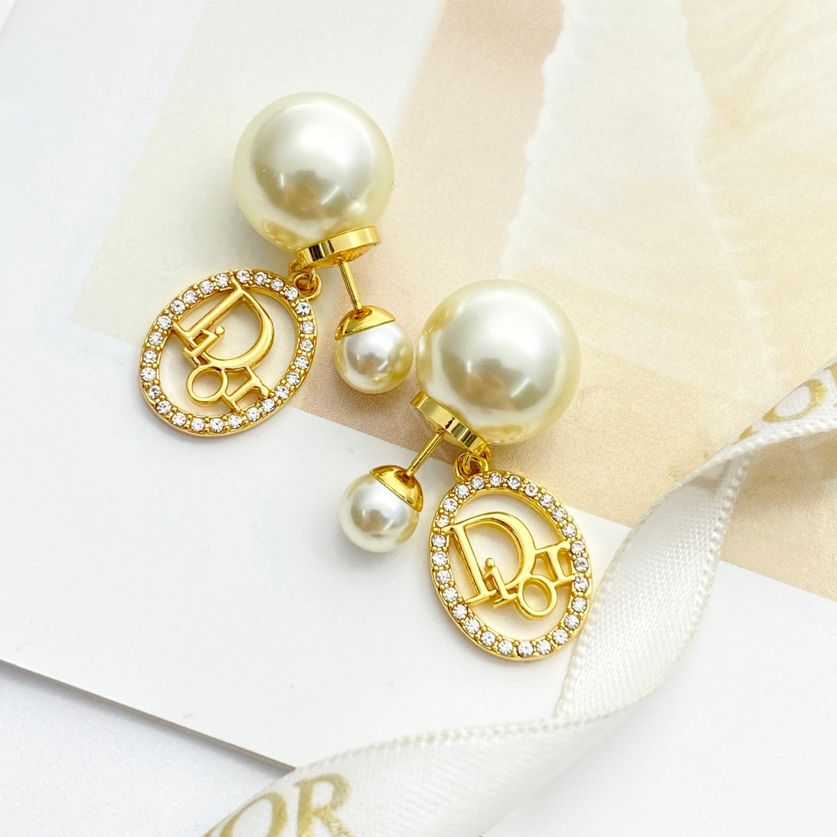 Dior Oval Charm Tribales Earrings - product image 1