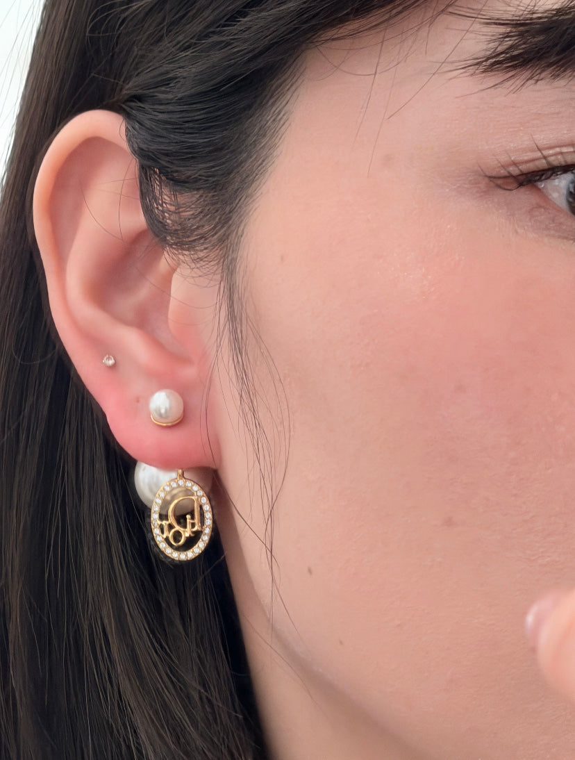 Dior Oval Charm Tribales Earrings - product image 8