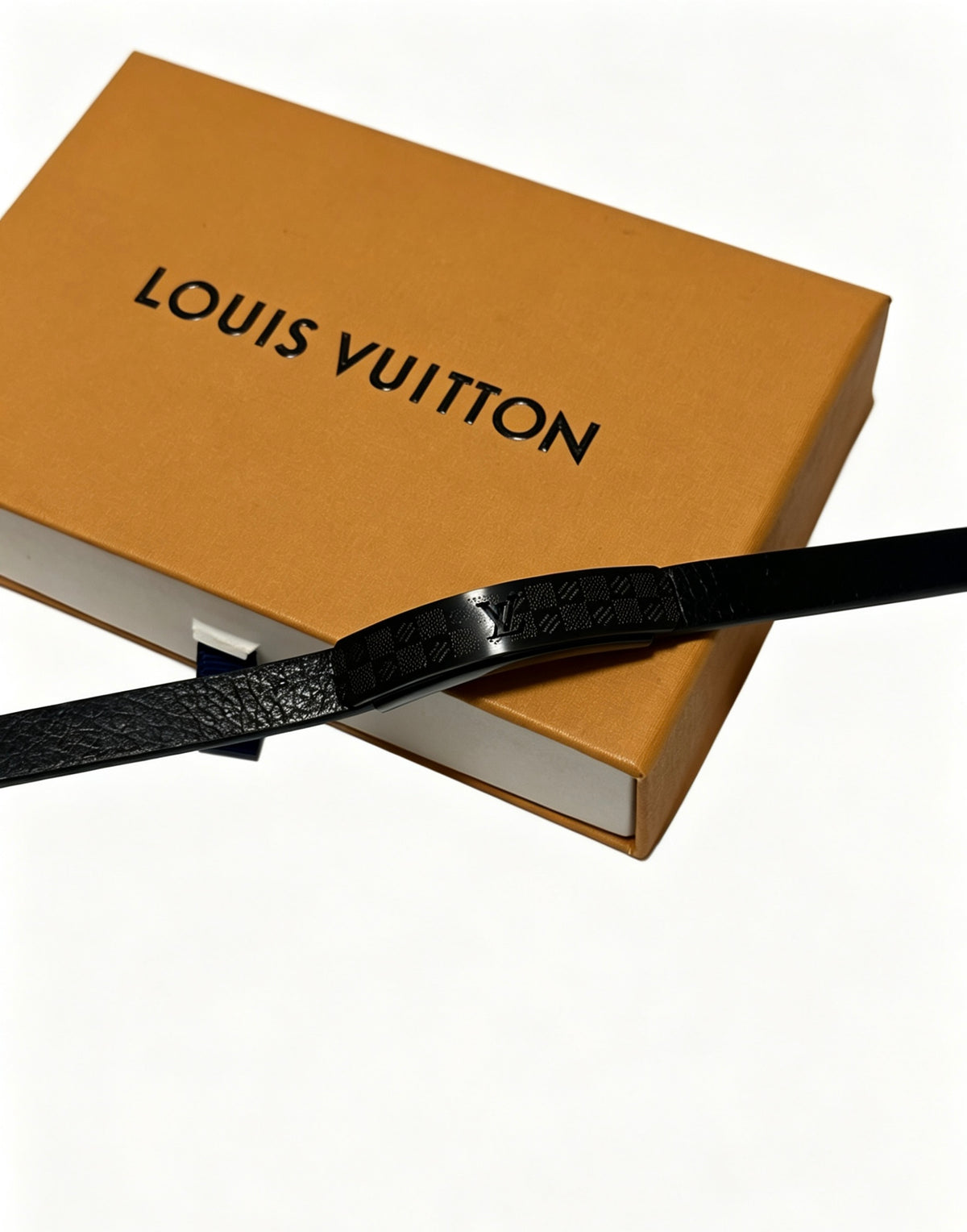 Louis Vuitton Blue Antiqued Leather Chain Bracelet - album image 3
