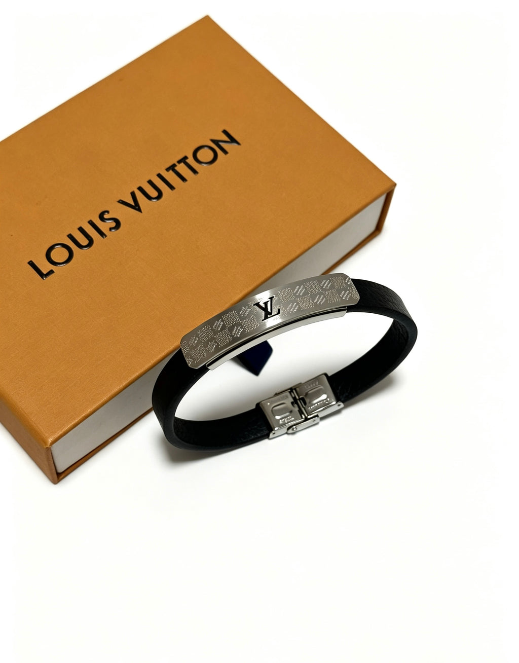 Louis Vuitton Blue Antiqued Leather Chain Bracelet - album image 1
