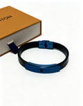 Louis Vuitton Blue Antiqued Leather Chain Bracelet - album image 1