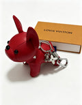 Louis Vuitton Red Animal Keychain with Flower Charm - album image 1