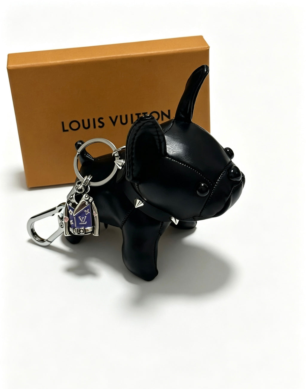 Louis Vuitton Black Animal Keychain with Flower Charm - album image 2