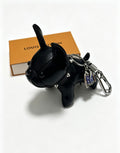 Louis Vuitton Black Animal Keychain with Flower Charm - album image 1