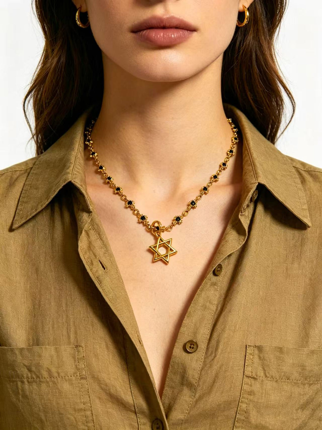 Chrome Hearts Gold-Tone Six-Point Star Necklace - album image 7