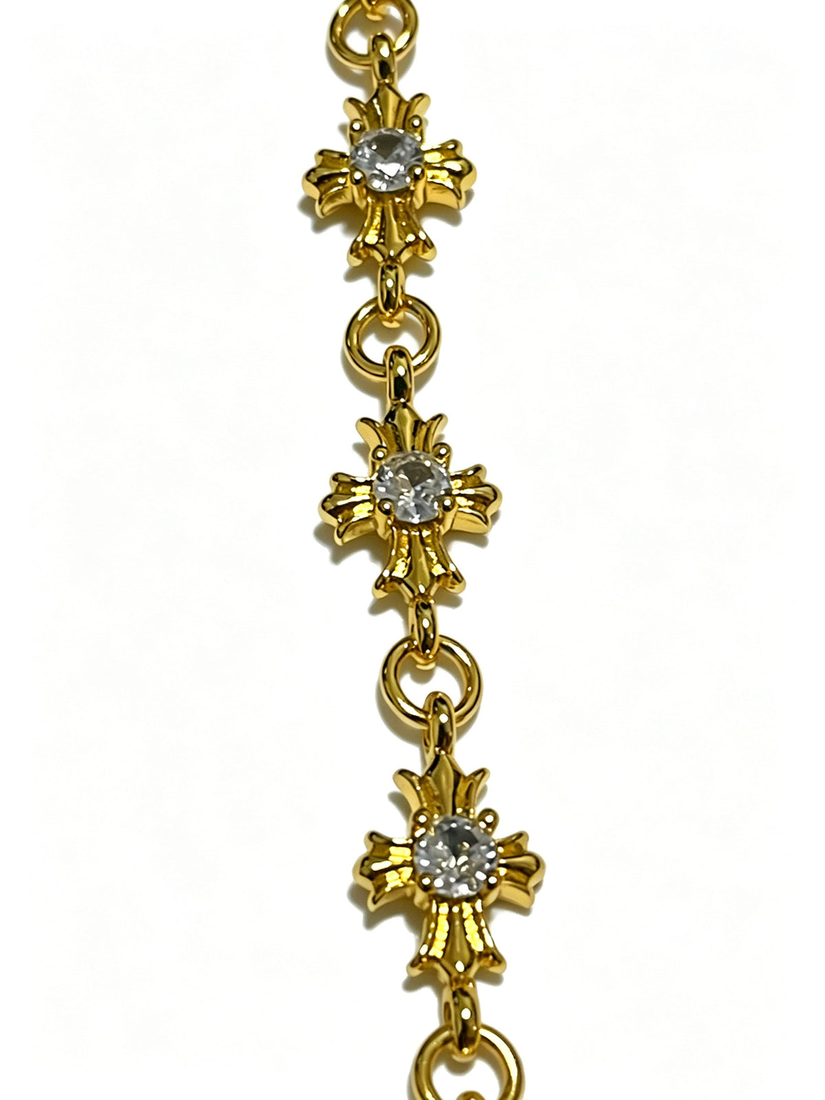 Chrome Hearts Gold-Tone Cross Station Pendant Necklace - album image 5