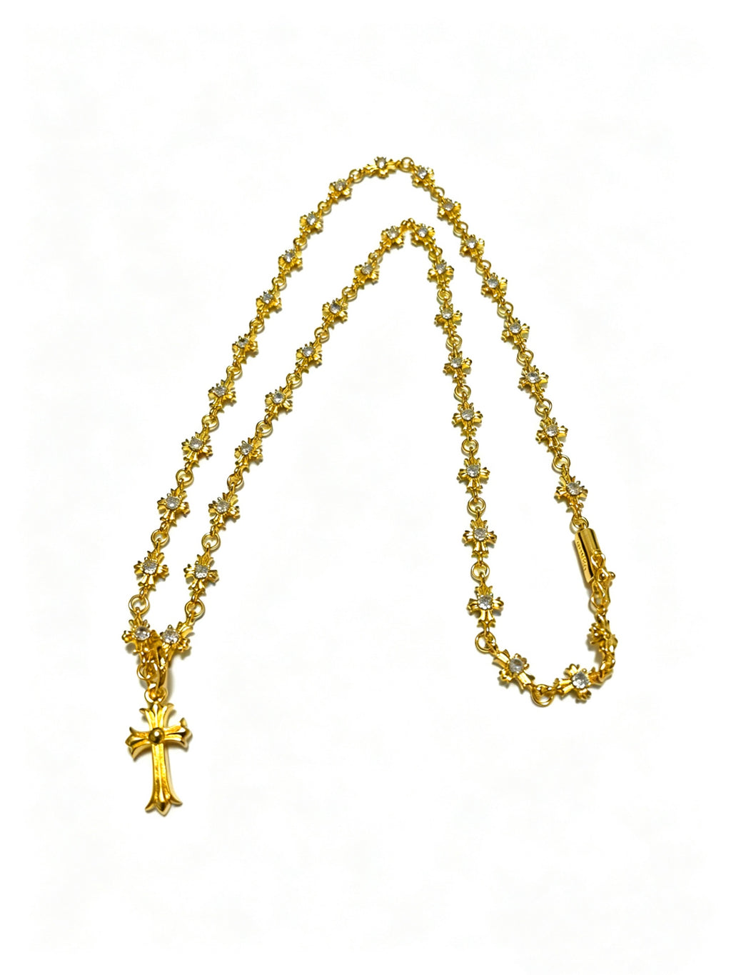 Chrome Hearts Gold-Tone Cross Station Pendant Necklace - album image 3
