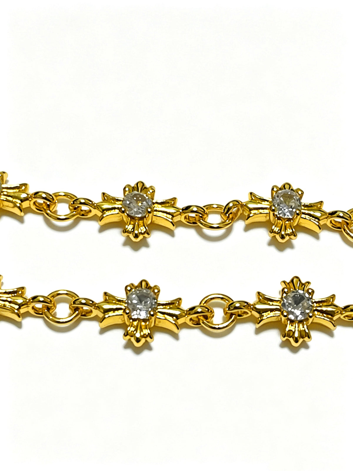 Chrome Hearts Gold-Tone Cross Station Pendant Necklace - album image 4