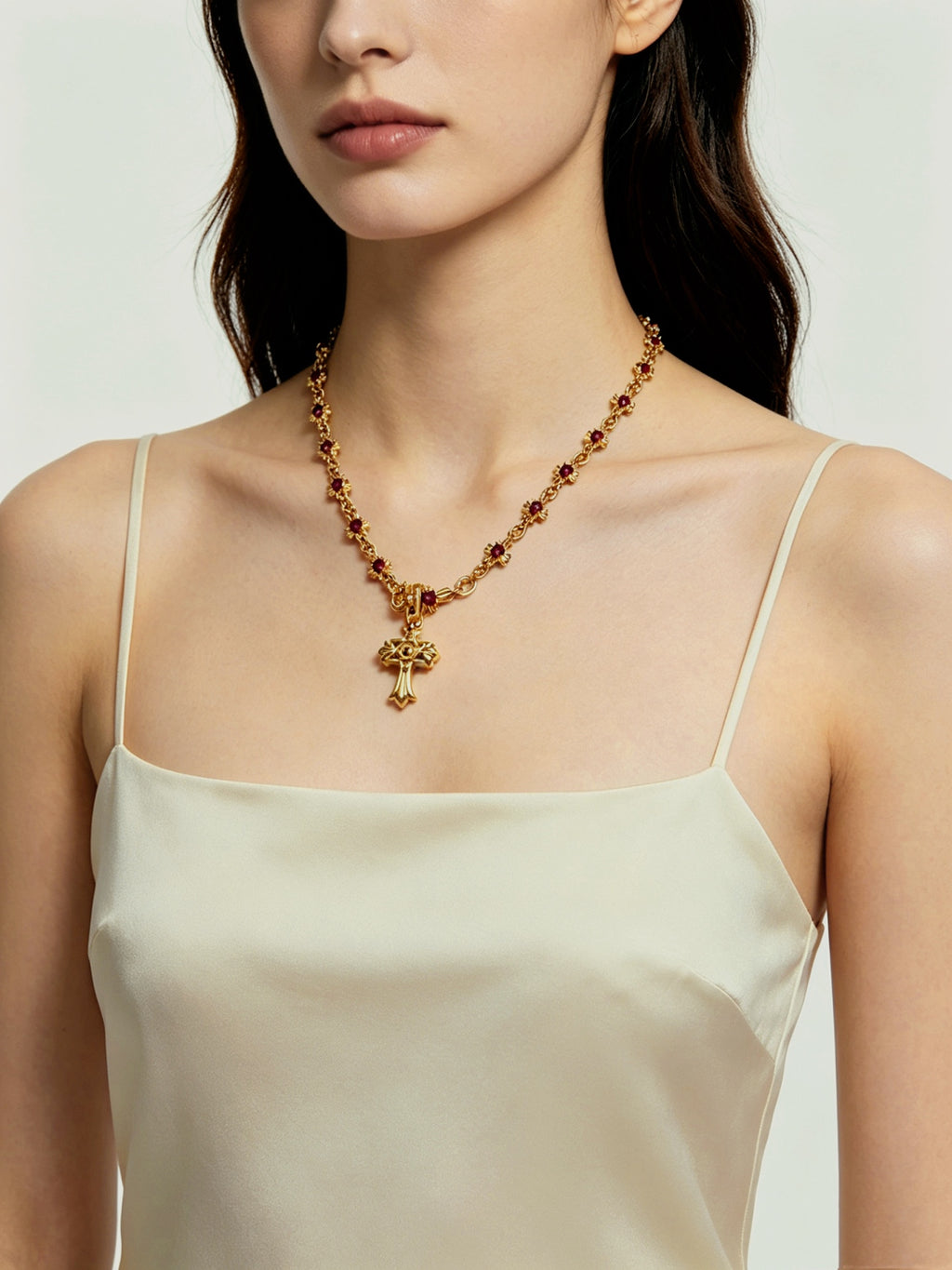 Chrome Hearts Cross Fleur-de-Lis Pendant Antiqued Necklace - album image 8