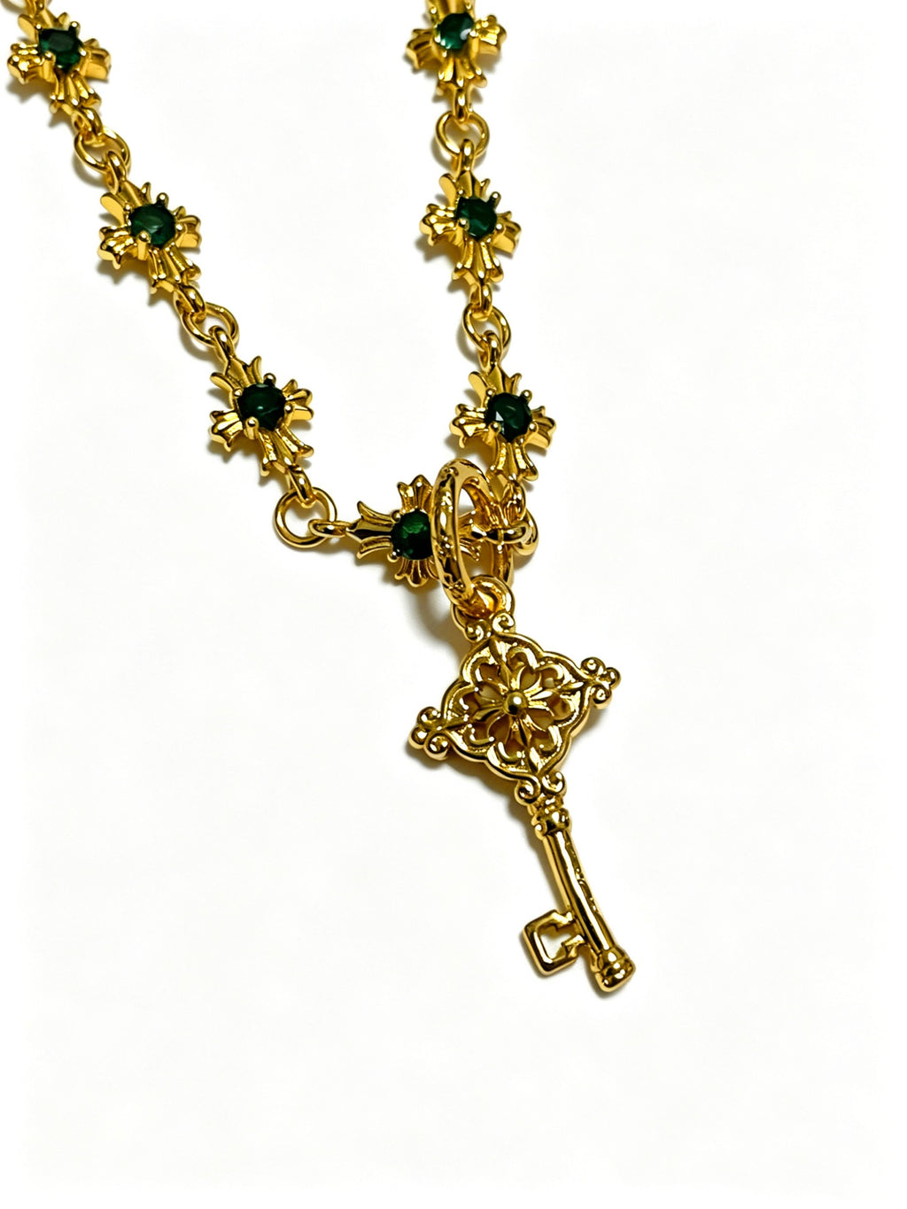 Chrome Hearts Gold-Tone Dagger Drop Necklace - album image 6