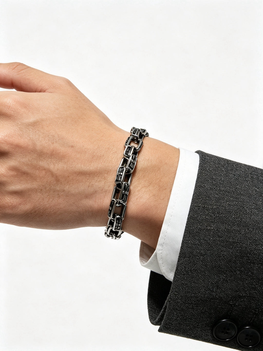Chrome Hearts Dark Oval Link Wrist Bracelet - album image 8