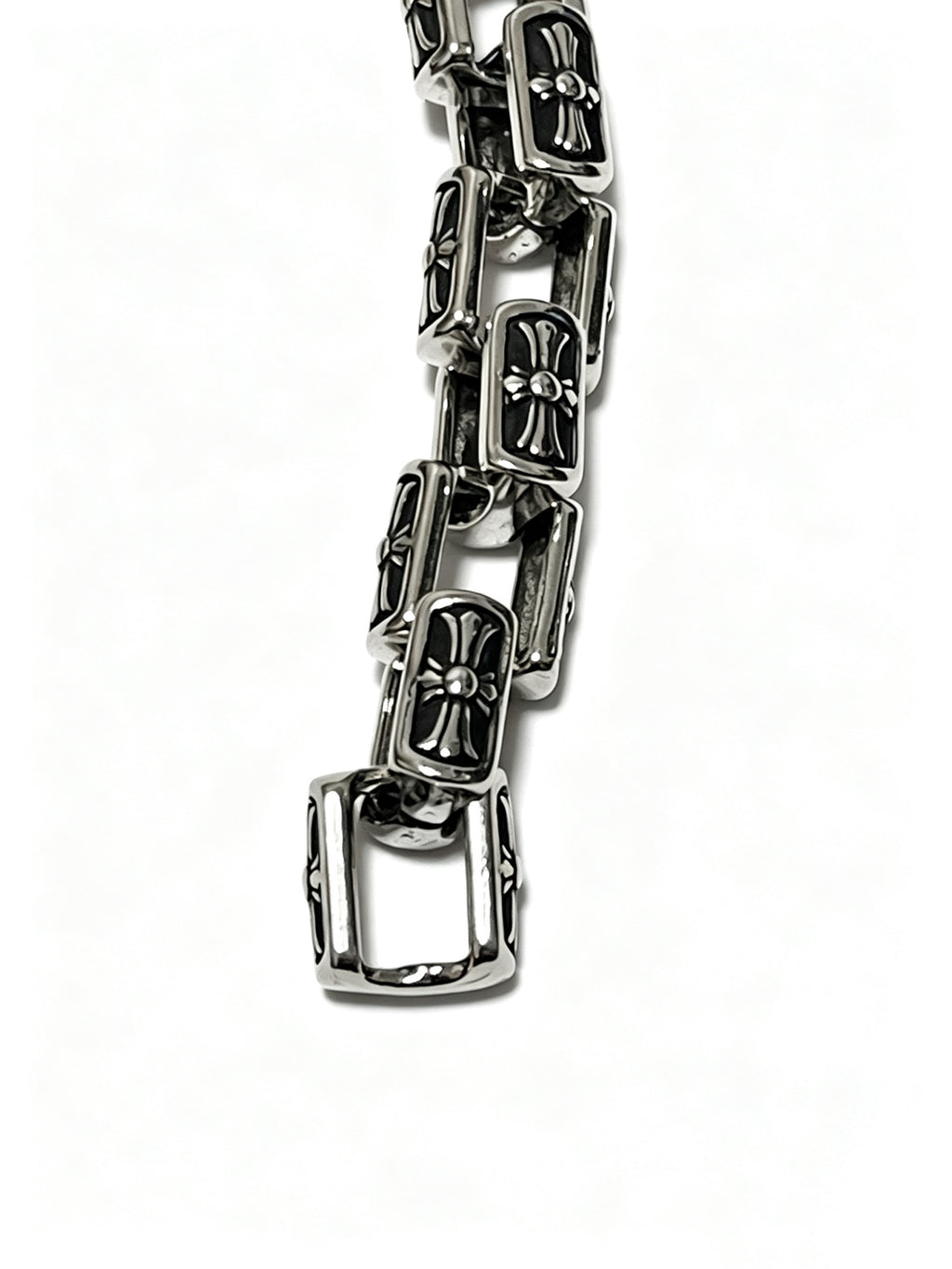 Chrome Hearts Dark Oval Link Wrist Bracelet - album image 3