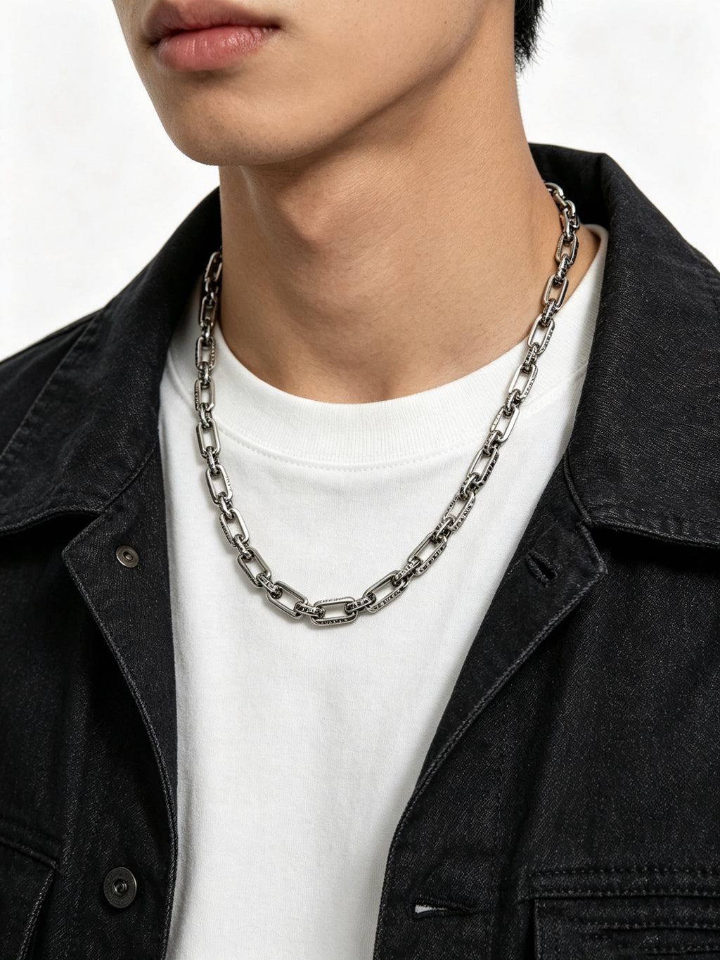 Chrome Hearts Long Silver-Tone Open Link Necklace - album image 9
