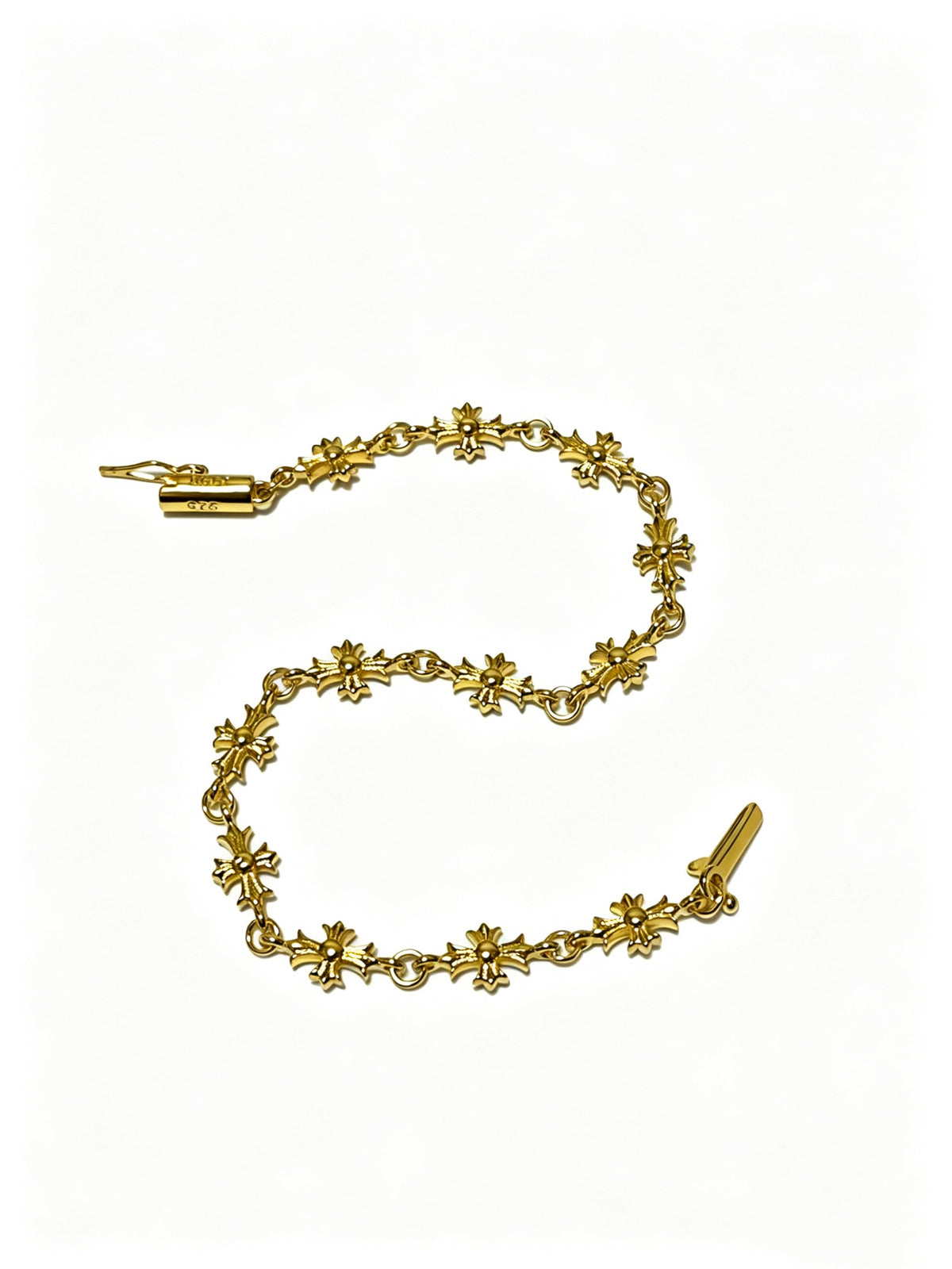 Chrome Hearts Gold-Tone Floral Station Bracelet - album image 3