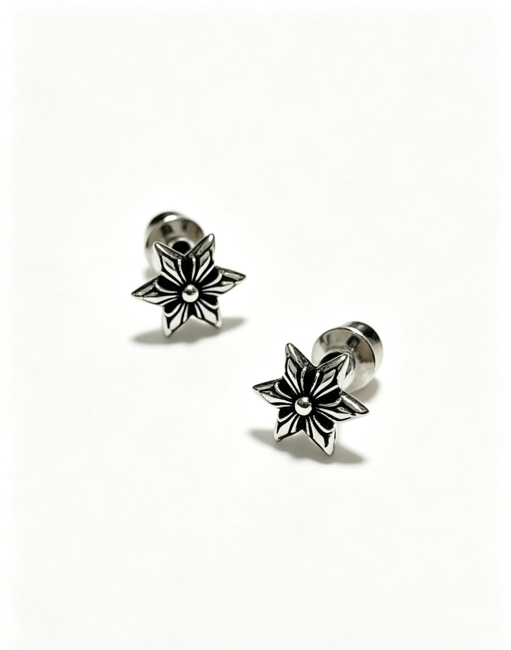 Chrome Hearts Mini Cross Flower Stud Earrings - album image 3