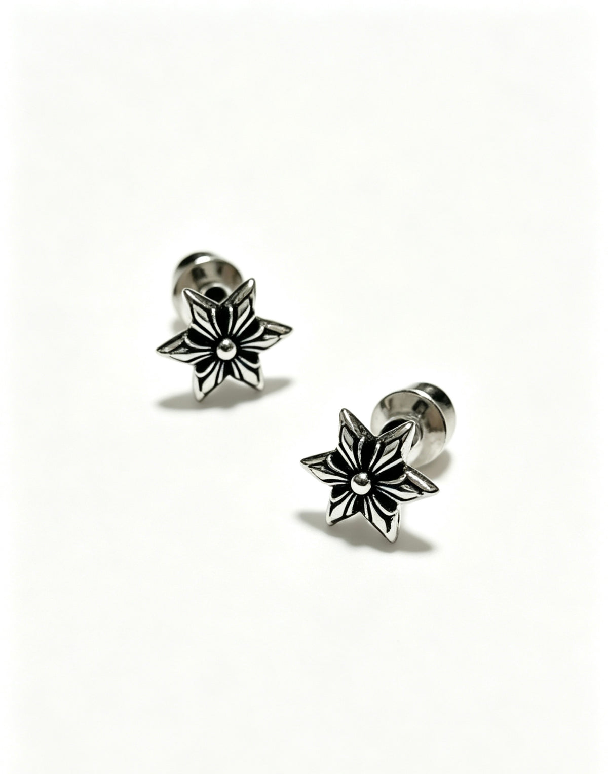 Chrome Hearts Mini Cross Flower Stud Earrings - album image 3