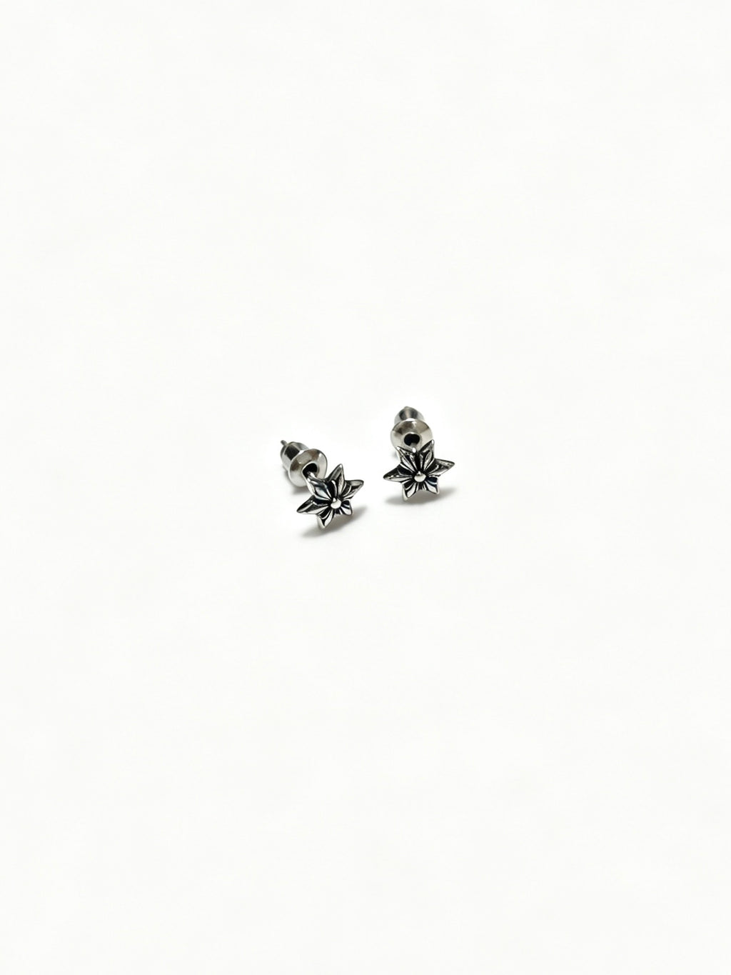 Chrome Hearts Mini Cross Flower Stud Earrings - album image 2