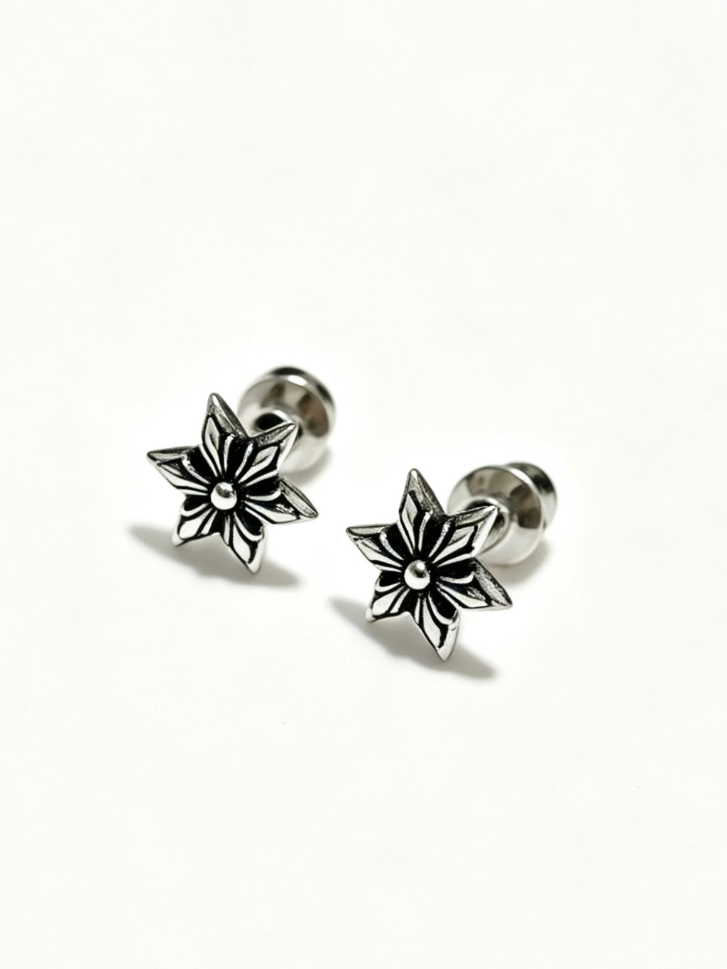 Chrome Hearts Mini Cross Flower Stud Earrings - album image 5