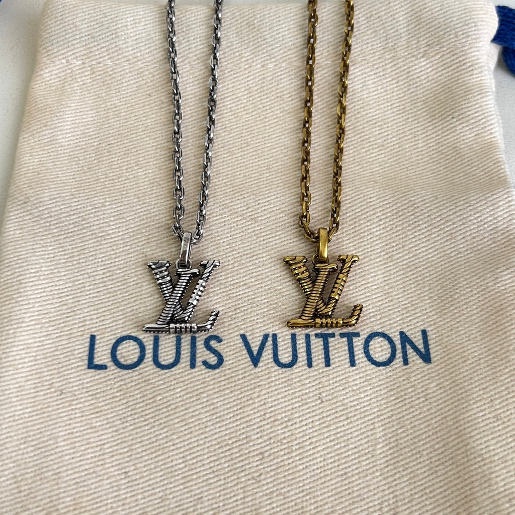 Louis Vuitton Silver-Tone Flower Pendant Necklace - album image 3