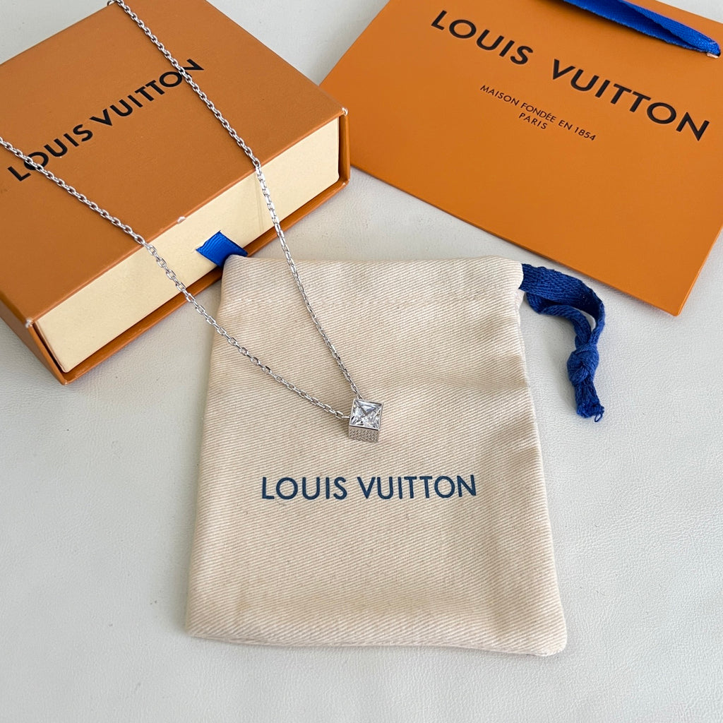 Louis Vuitton Silver-Tone Flower Pendant Necklace - album image 1