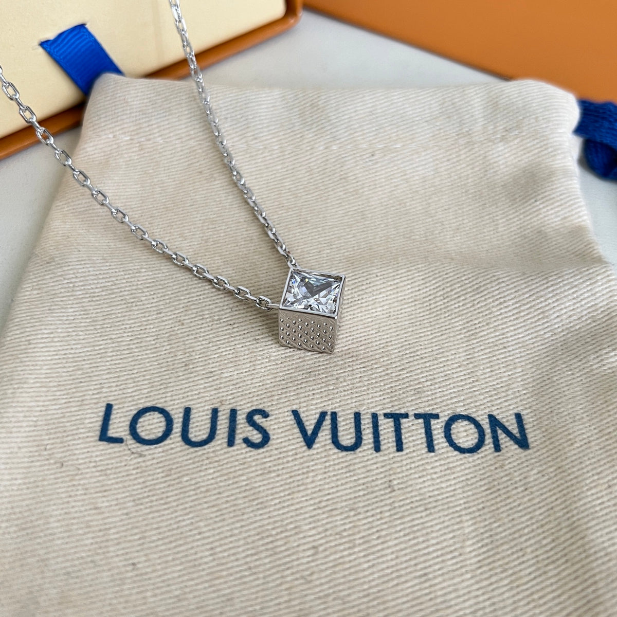 Louis Vuitton Silver-Tone Flower Pendant Necklace - album image 2